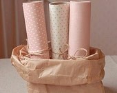 3 Set - Mini Dot & Solid Reform Fabric Stickers - Pink (A4)