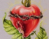Tomato Sacred Heart 5"x7" Giclee Mini Print - "Sacred Salad"