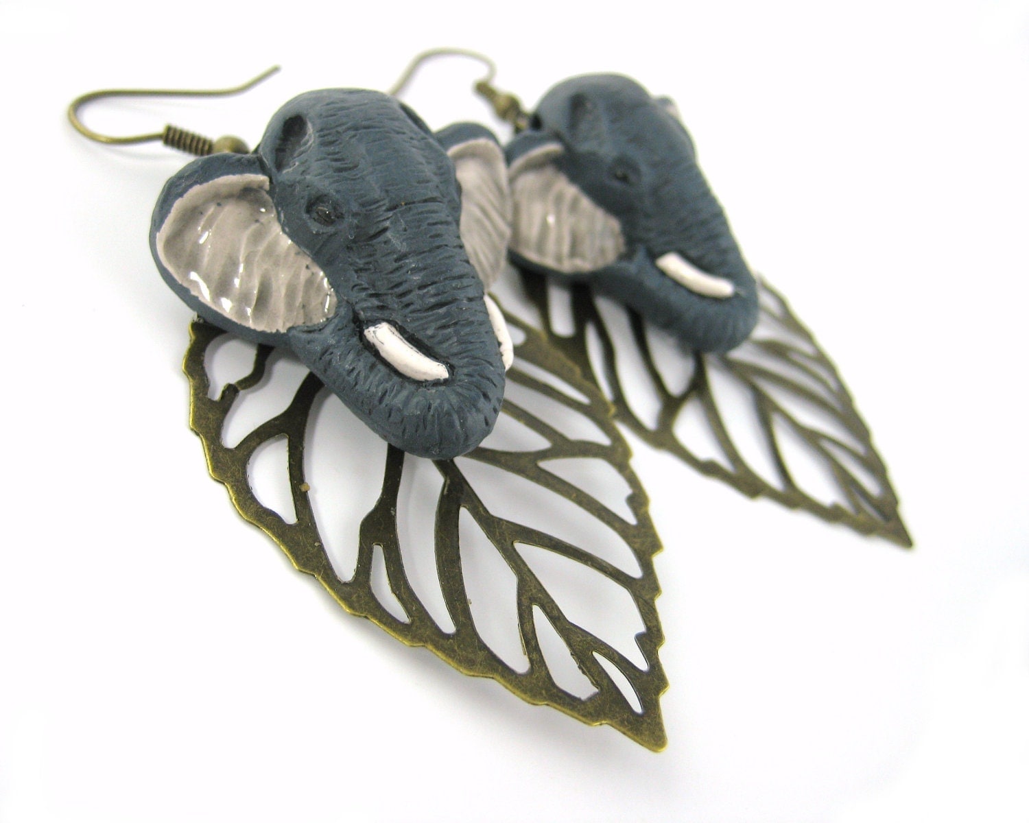 Elephant Earrings on Elephant Earrings Ethnic Tribal Jewelry Large Brass Tribal Earrings