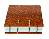Wood Covered Handcrafted Journal Coptic Bound 5x 5 Inches