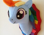 Small Rainbow Dash Faux Taxidermy