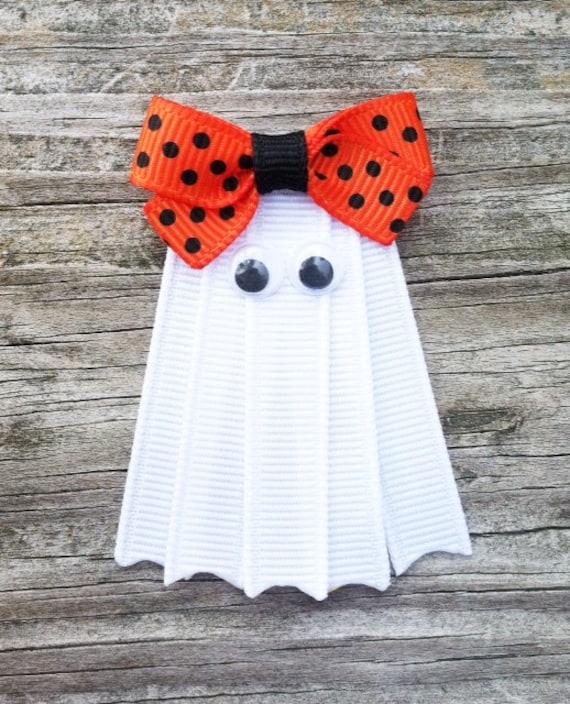 Ghost Ribbon Sculpture Hair Clip - Toddler Hair Bows - Girls Hair Accessories... Free Shipping Promo