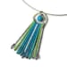 Funky Necklace, Bib Necklace, Green Turquoise