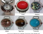 Large Gemstone Watch Face for Interchangeable Watch Bracelet