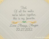 Personalized Hankerchief Wedding Gift Handkerchief from the Bride to her Father Best Man Brother By Canyon Embroidery