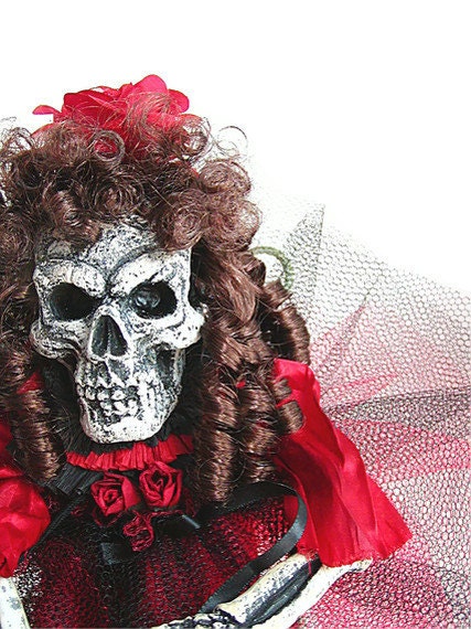 Valentines Doll, Red, Ballerina Doll, Garnet, Creepy Doll, Valentine Decor, Ballet, Ballerina, Skeleton, Scarlet, Gothic, Valentines Red
