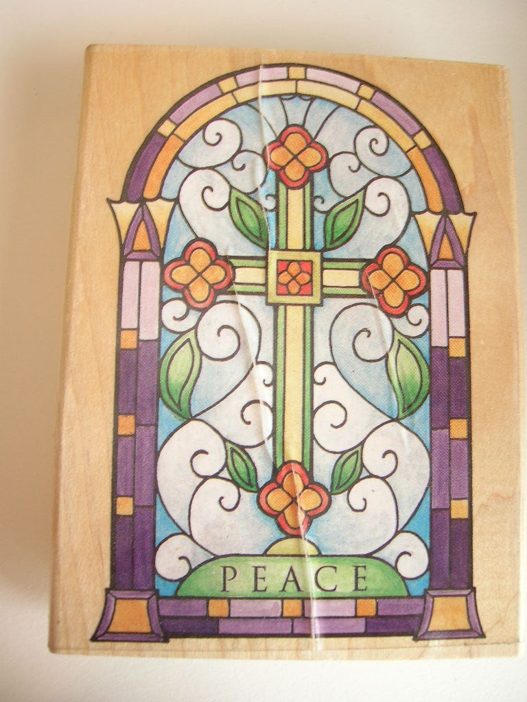 Stained Glass Cross Stamp