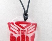 Red Autobot adjustible cord necklace