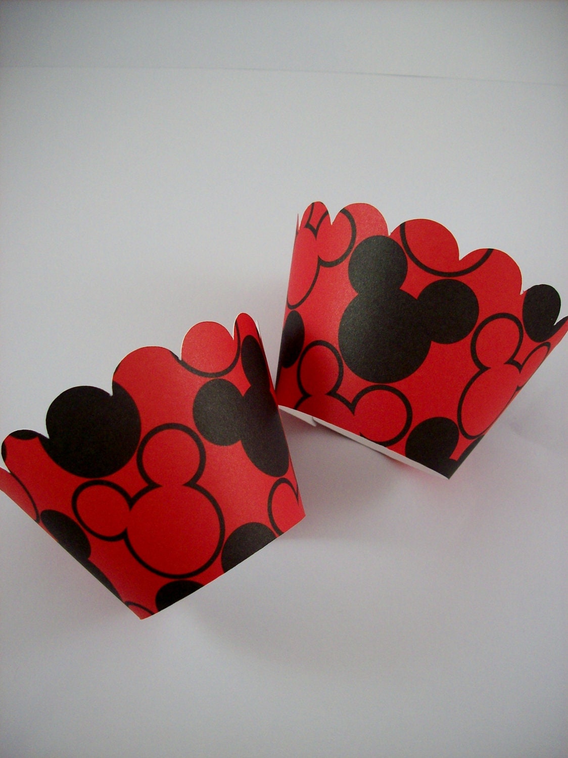 12 Mickey Mouse Head Cupcake Wrappers