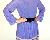 TEN DOLLAR dress SALE Sweet Purple 1970s Bottom Striped Dress
