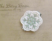 Silver Snowflake Hair Clip