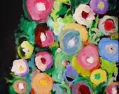 Bloomsbury- Original Painting- 16x20- Vibrant, Colorful Floral- Reserved for Rebecca