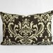 Ready to Ship - 12x18 inch - Designer Lumbar Pillow Cover in Traditions Chocolate/ Natural Damask (Chocolate Brown on Natural)