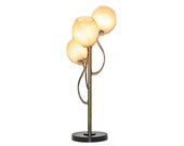 Danish Modern Table Lamp . 3 Light Spun Fiberglass Shades