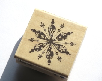 Silhouette Snowflake Rubber Stamp from Inkadinkado  // Brand New