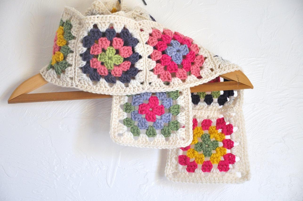 Granny Square Scarf