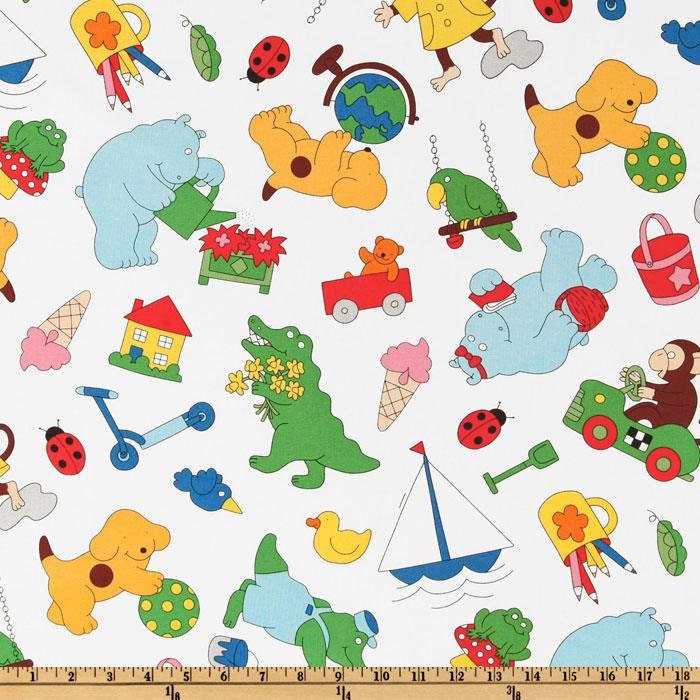 Quilt Fabric Spots Favorite Colors 1/2 Yard Monkey Fabric Alligator