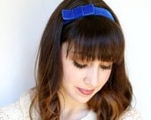 Miss Joan - Royal Blue Velvet Headband