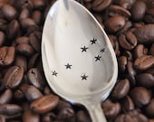 Custom Constellation Spoon (TM) - Hand Stamped, Vintage Teaspoon for Star Gazer's