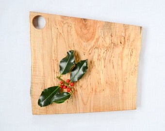 Wild Natural Edge Maple Serving Board 783, Ready to Ship