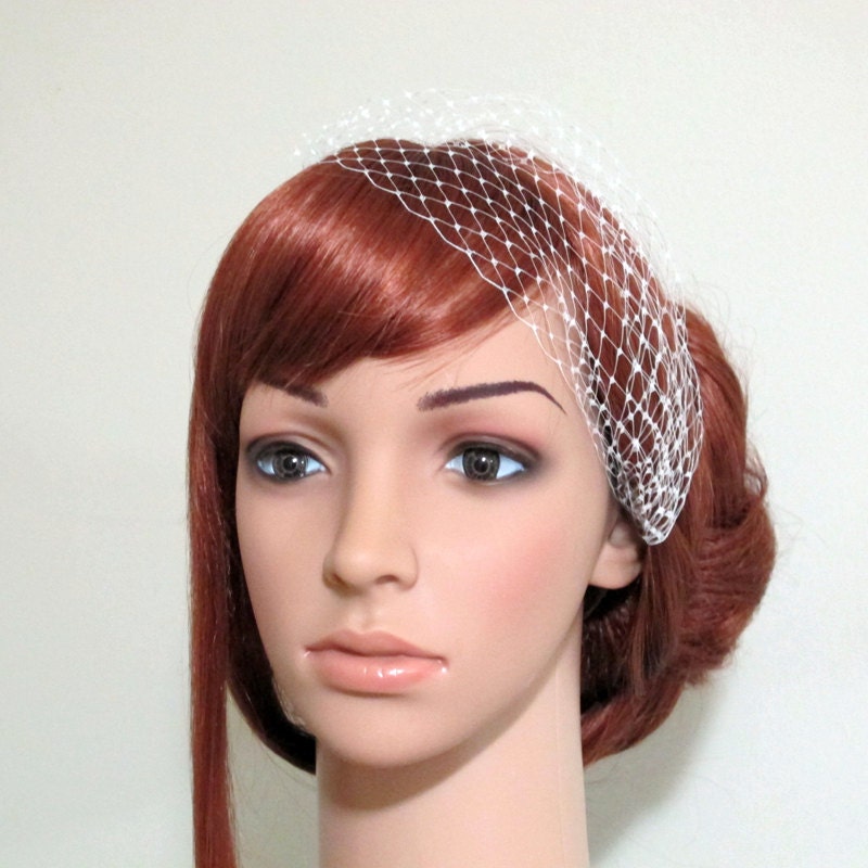 Petite Bandeau Veil Bridal Mini Hair French Net Many Colors