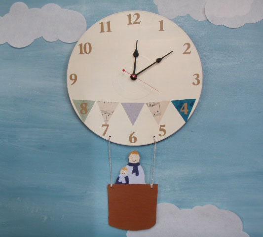 Hot Air Ballon Wall Clock