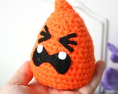 Crochet Flame Plush Bright Orange