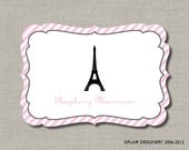 Parisian Passport Party Specialty Diecut Food Signs or Labels - Set of 8 - by Flair Designery Il_170x135