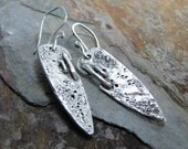 Meteor Series No. 7, PMC Artisan Jewelry, Fine Silver Earrings