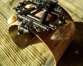Writer's Remembrance Cuff, steam punk cuff device bracelet