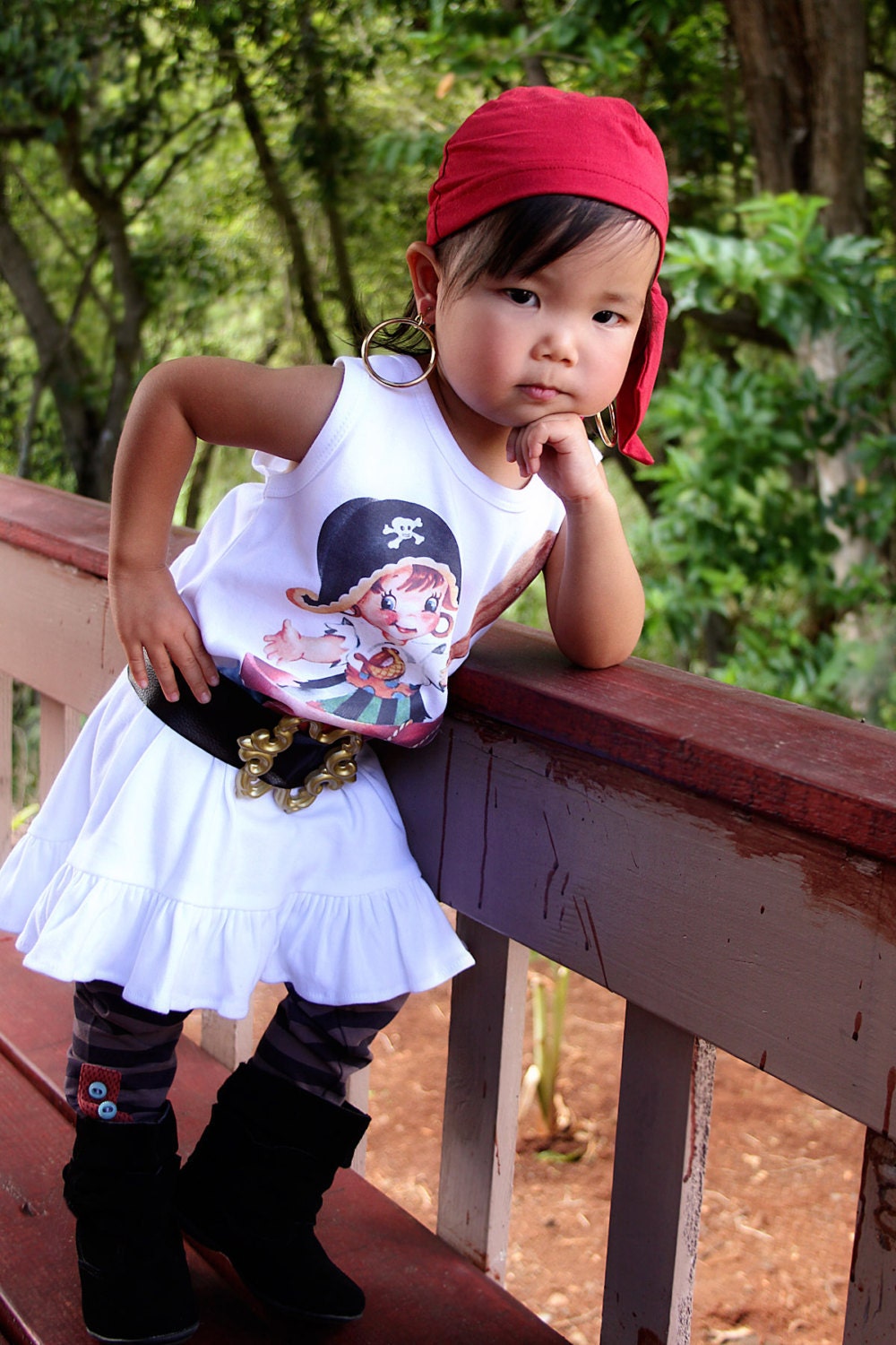 Ruffle bottom Dress Pirate Girl by ChiTownBoutique.etsy