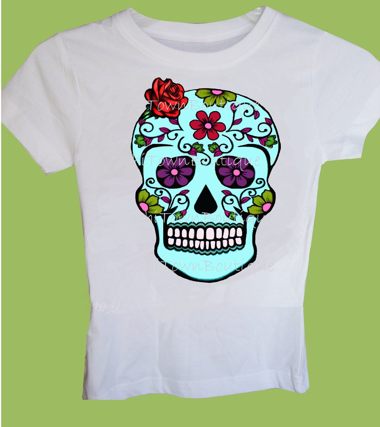 Day of the Dead Sugar Skull by ChiTownBoutique.etsy