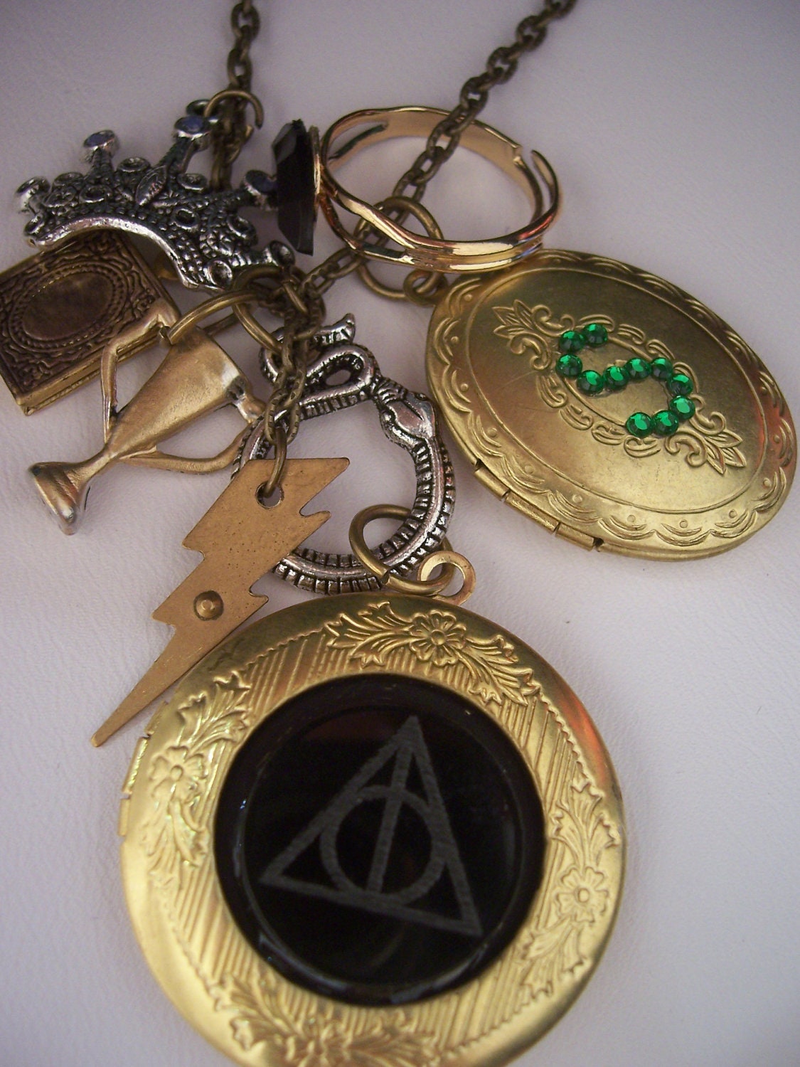Harry Potter Horcrux jewelry Locket necklace..ALL 7 featured now brass locket