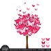 Digital Clip Art - The Butterfly Tree - Pomegranate Pink