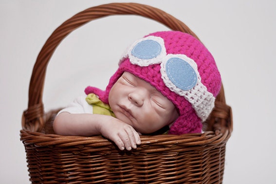 Original Aviator Hat and Goggles baby, toddler and child- Brown