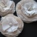 Reserved for Kim 2 hairpieces and 1Brooch and Hair clip(2 in 1) beige, ivory Flower, swarovski rhinestone, netting