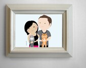Custom Cartoon Portrait 4-person
