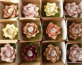 10 Origami Lotus Lanterns, Assorted Colors, gift boxed, wedding favors, party favors, thank you gifts