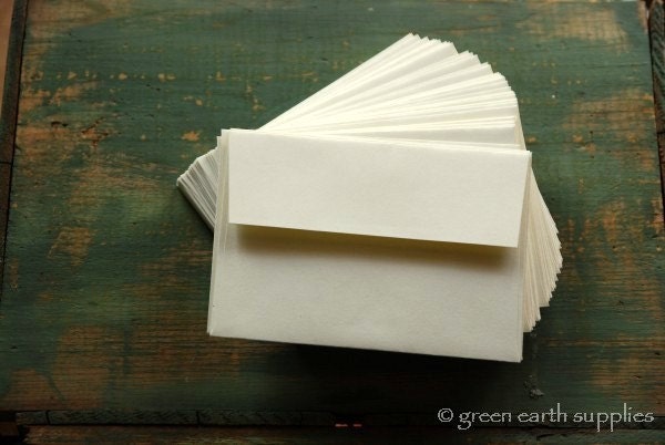 100 A1 Envelopes: 100 Recycled and Eco-Friendly Envelopes, 4bar envelopes, 3 5/8 x 5 1/8 (9.2 x 13 cm), ivory or bright white