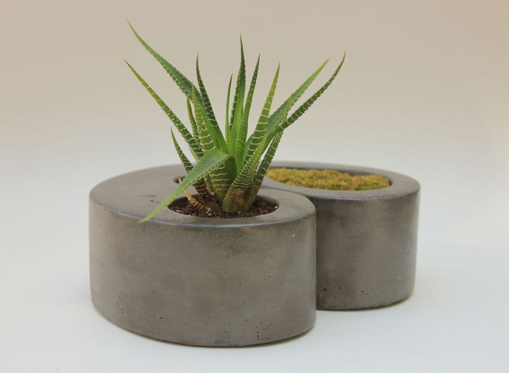 Double Pot Dark Grey