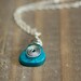 Simple Turquoise and Silver Spiral Necklace