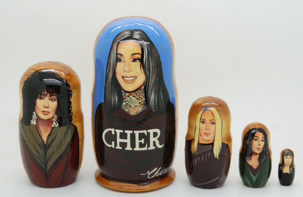 Cher Nesting Dolls 5pc matryoshka doll nesting  babushka free shipping