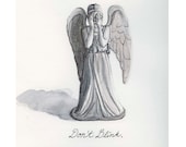 Weeping Angel 8.5x11 print, Don't Blink