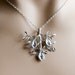 Mother's Jewelry. Personalized  Family Tree Silver Necklace,  Jewelry,Family Initial, Mom's Gift, Birthday