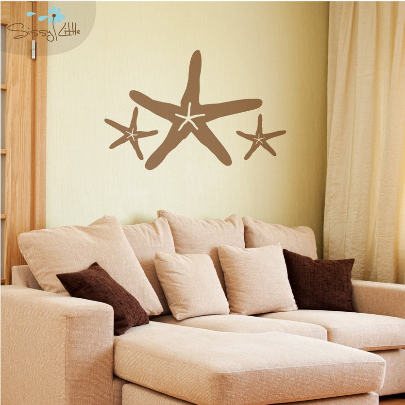 Starfish Family - Set of 3 - Vinyl Wall Decal