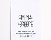 Emma: Letterpress Calling Cards - Set of 50
