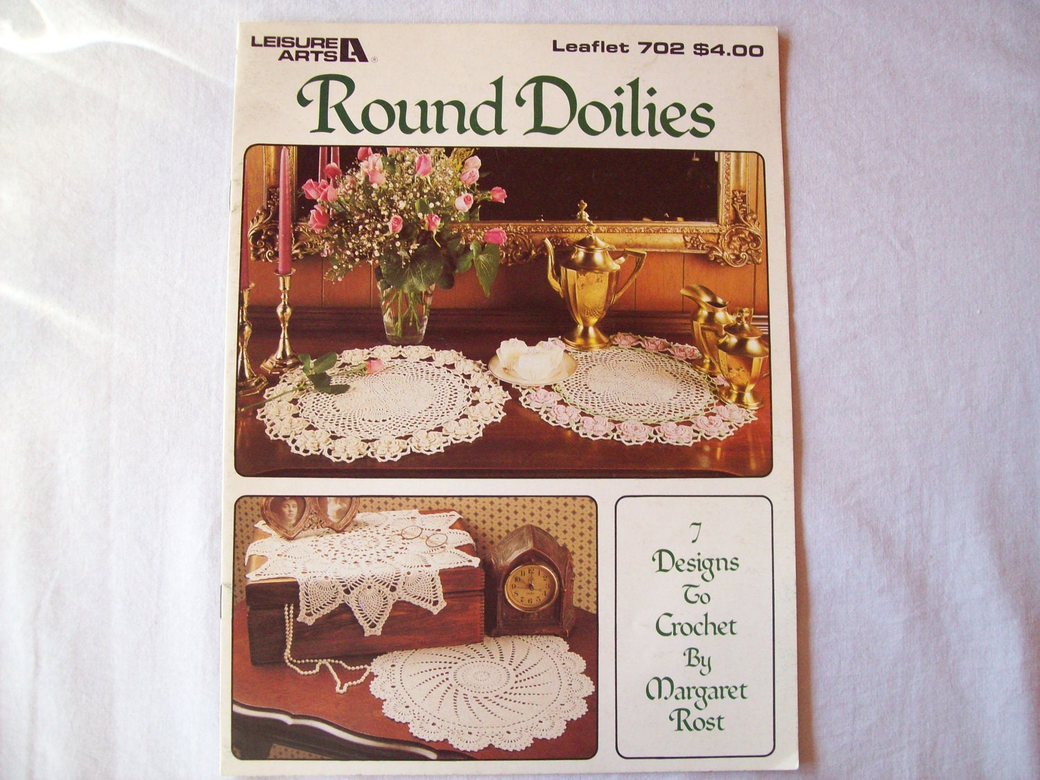 Crochet Doily patterns, Round Doilies,Thread Crochet pattern Book, Vintage