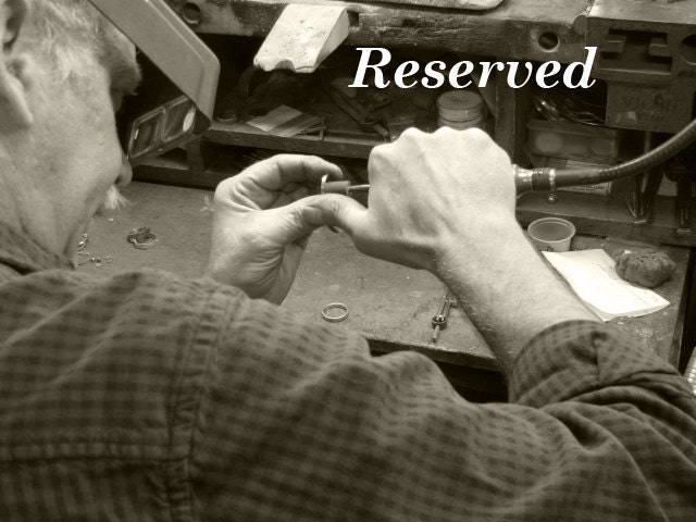 custom wedding band set -- deposit -- reserved for Kara and Ryan