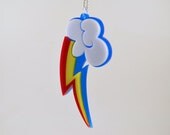 My Little Pony Rainbow Dash Cutie Mark Necklace - Laser Cut Acrylic