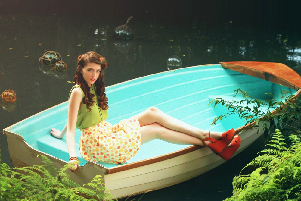 Belle Skirt - Original Apple Print